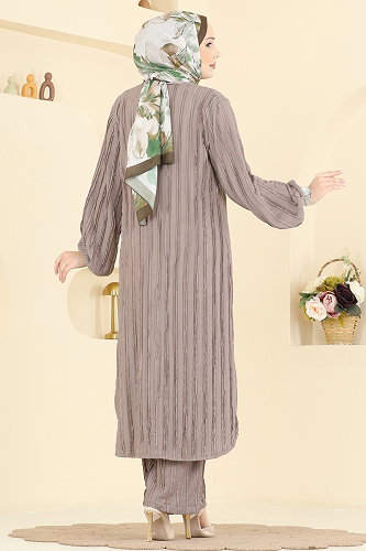 moda selvim طقم بيج 0356ERK1158 - Thumbnail