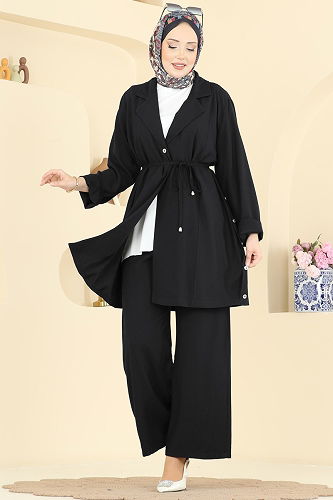 moda selvim Combined 0358BG354 Black - Thumbnail