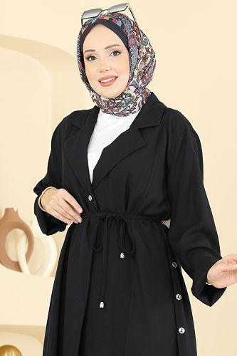 moda selvim طقم أسود 0358BG354 - Thumbnail