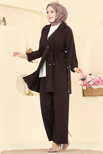 moda selvim Combined 0358BG354 Brown - Thumbnail