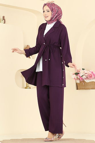 moda selvim Combined 0358BG354 Damson - Thumbnail