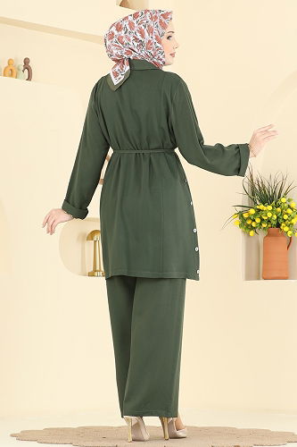 moda selvim طقم اخضر عفني 0358BG354 - Thumbnail