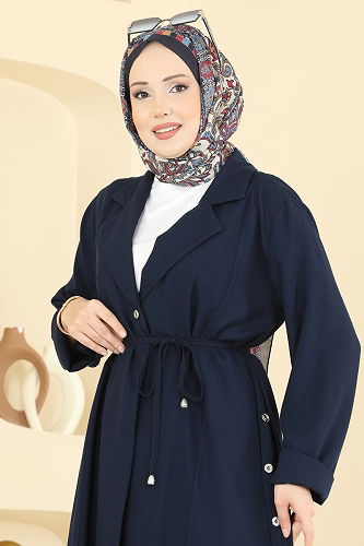 moda selvim طقم كحلي 0358BG354 - Thumbnail