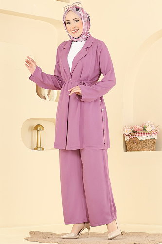 moda selvim طقم وردي 0358BG354 - Thumbnail