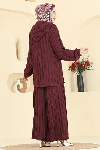 moda selvim Combined 0361BG354 Burgundy - Thumbnail