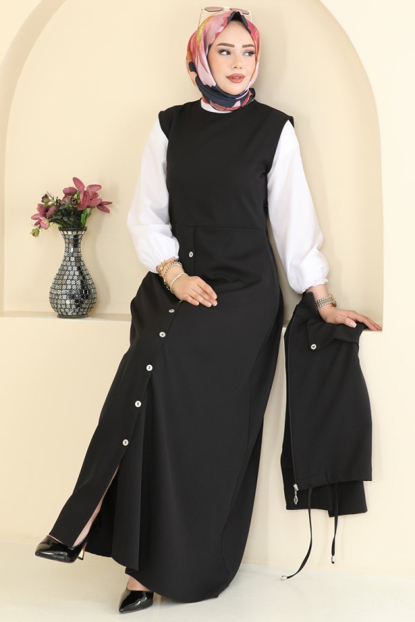 Modaselvim مهرجان الفرص طقم أسود 0362ERK1158