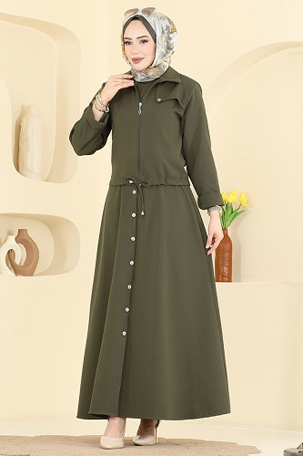 moda selvim طقم اخضر عفني 0362ERK1158 - Thumbnail