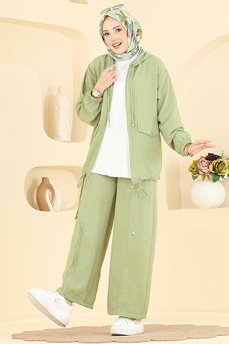 moda selvim Combined 0364ERK1158 Almond Green - Thumbnail