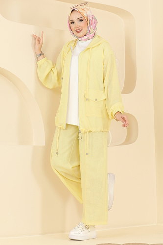 moda selvim طقم أصفر 0364ERK1158 - Thumbnail