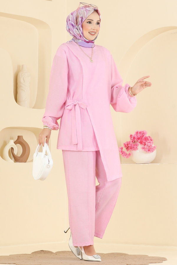 Modaselvim Hijab Combinations Combined 0365ERK1158 Pink