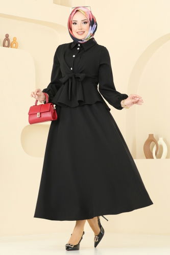 moda selvim طقم أسود 0684ALG474 - Thumbnail