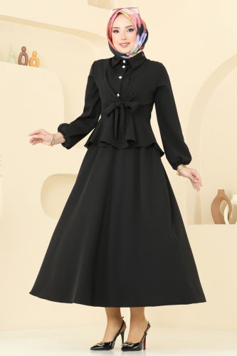 moda selvim طقم أسود 0684ALG474 - Thumbnail