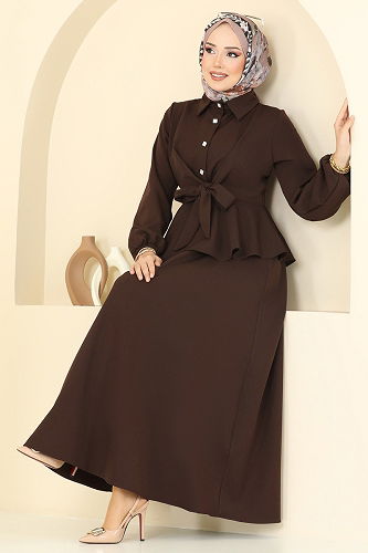 moda selvim Combined 0684ALG474 Brown - Thumbnail