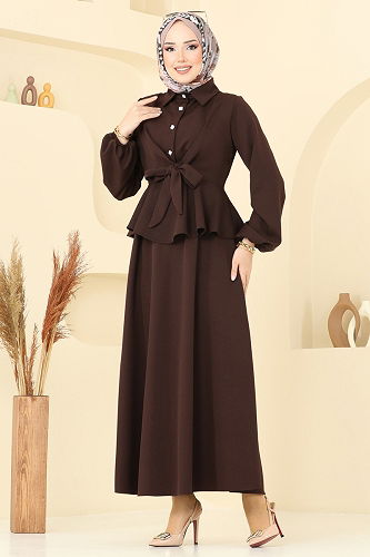 moda selvim Combined 0684ALG474 Brown - Thumbnail