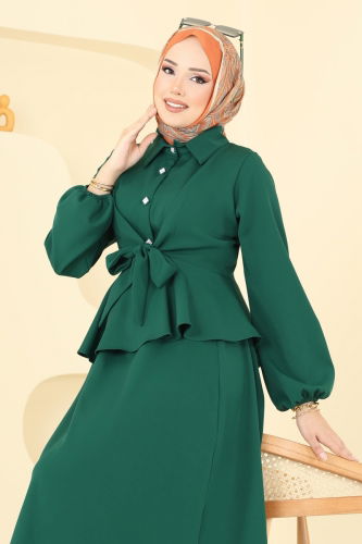 moda selvim طقم زيتي 0684ALG474 - Thumbnail