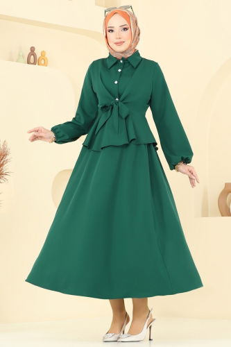 moda selvim طقم زيتي 0684ALG474 - Thumbnail