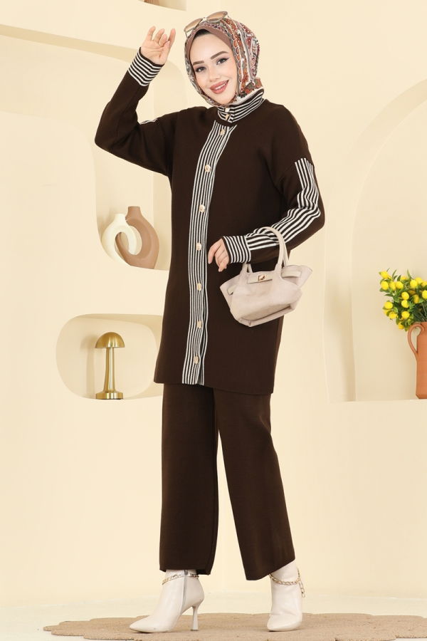 Modaselvim Hijab Combinations Combined 0690KLB1050 Brown