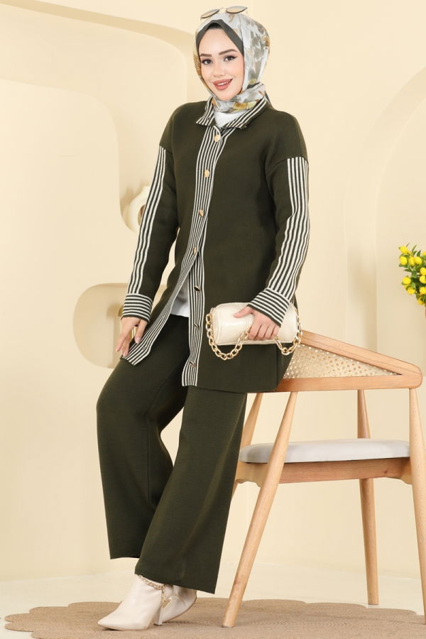 Modaselvim Hijab Combinations Combined 0690KLB1050 Khaki