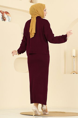 moda selvim Combined 1001MT581 Burgundy - Thumbnail