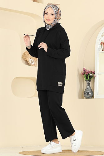 moda selvim طقم أسود 1002ETT926 - Thumbnail