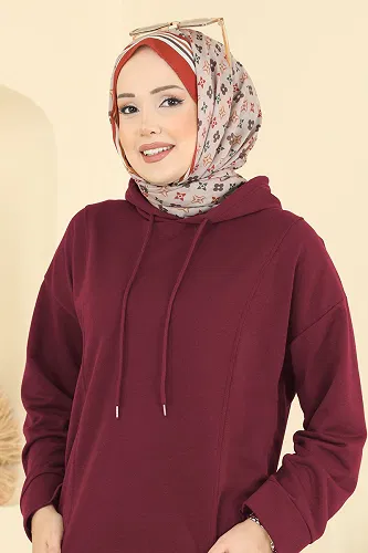 moda selvim طقم خمري 1002ETT926 - Thumbnail