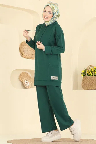 moda selvim طقم زيتي 1002ETT926 - Thumbnail