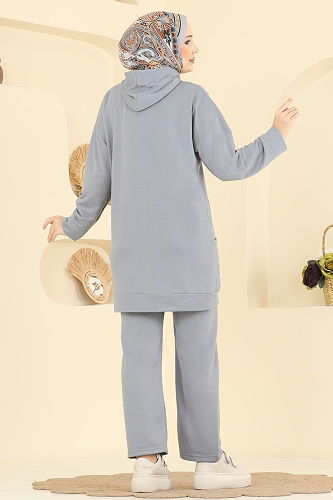 moda selvim طقم رمادي 1002ETT926 - Thumbnail