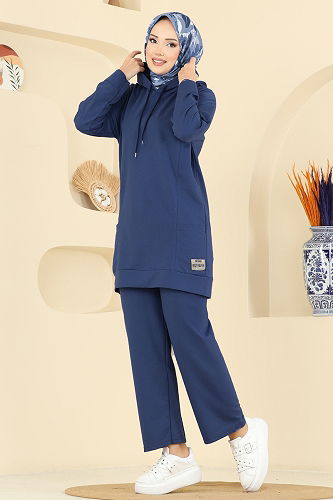 moda selvim طقم كحلي 1002ETT926 - Thumbnail