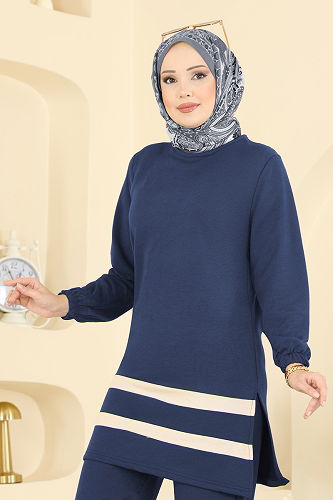 moda selvim طقم كحلي 1004ETT926 - Thumbnail