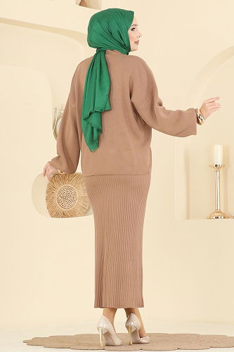 moda selvim طقم بيج 1009MT581 - Thumbnail