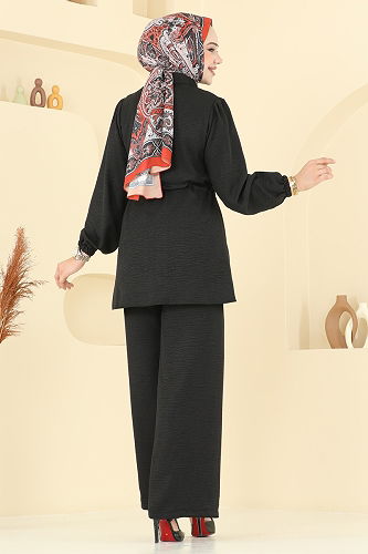 moda selvim طقم أسود 1015MP806 - Thumbnail