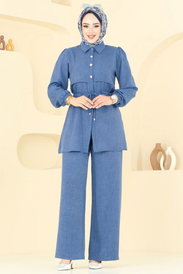 Modaselvim خصم صافٍ20%+20% في سلة التسوق طقم ازرق 1015MP806