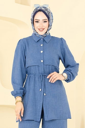 moda selvim طقم ازرق 1015MP806 - Thumbnail