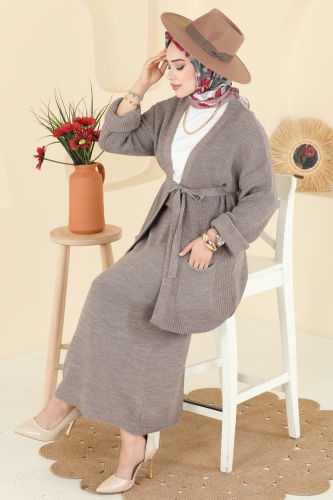 H.B.S. - طقم بيج غامق 1017HBS856