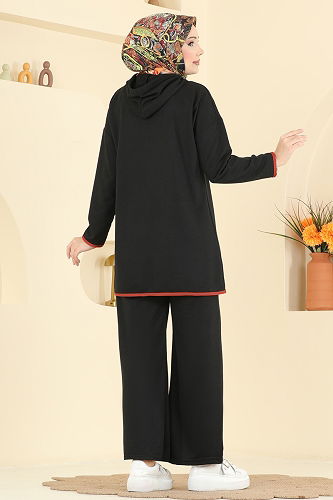 moda selvim طقم أسود 1019ETT926 - Thumbnail