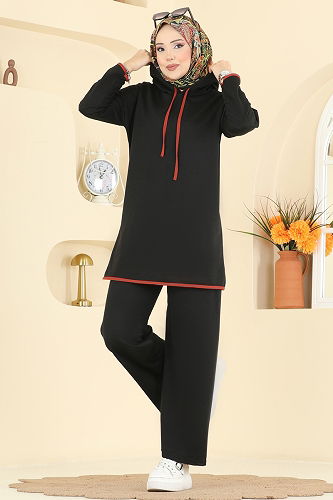 moda selvim طقم أسود 1019ETT926 - Thumbnail