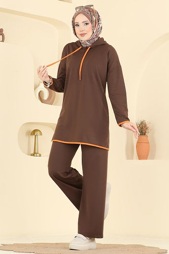 moda selvim طقم بني 1019ETT926 - Thumbnail