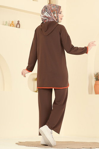 moda selvim طقم بني 1019ETT926 - Thumbnail
