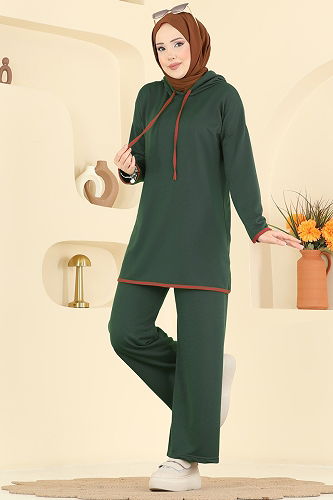 moda selvim طقم زيتي 1019ETT926 - Thumbnail