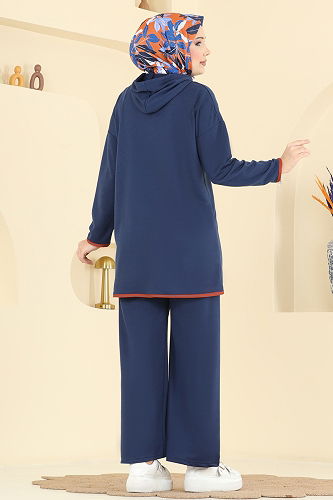 moda selvim طقم كحلي 1019ETT926 - Thumbnail