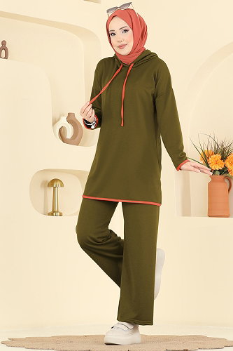 moda selvim طقم أخضر 1019ETT926 - Thumbnail
