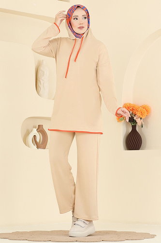 moda selvim طقم بيج 1019ETT926 - Thumbnail