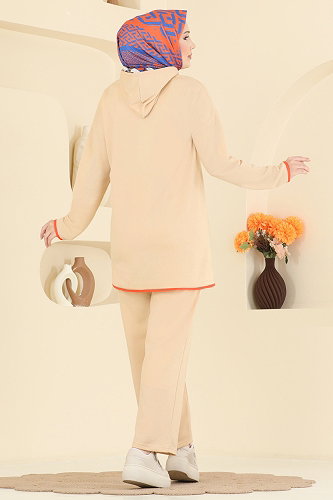 moda selvim طقم بيج 1019ETT926 - Thumbnail