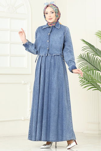 moda selvim Combined 101ZNE1011 Washed Jeans - Thumbnail