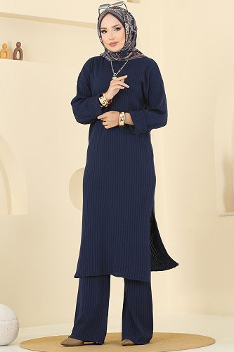 moda selvim طقم كحلي 1020KLB1050 - Thumbnail