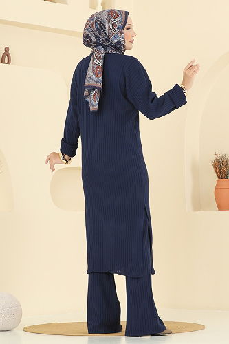 moda selvim طقم كحلي 1020KLB1050 - Thumbnail