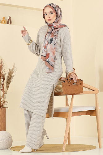 moda selvim طقم بيج 1020KLB1050 - Thumbnail