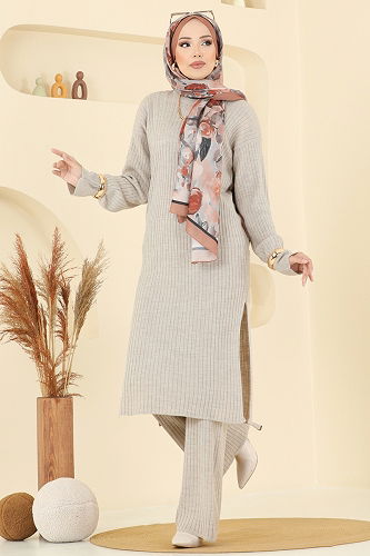 moda selvim طقم بيج 1020KLB1050 - Thumbnail