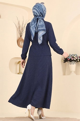 moda selvim طقم كحلي 102NZRK1200 - Thumbnail
