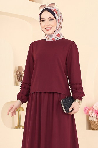 moda selvim Combined 103NZRK1200 Burgundy - Thumbnail